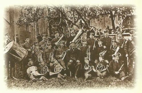 Die Bürger- und Feuerwehrmusik Werfen bei ihrer Gründung 1876